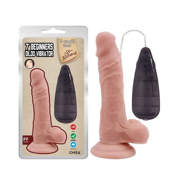 7’ Beginners Dildo Vibrator Flesh