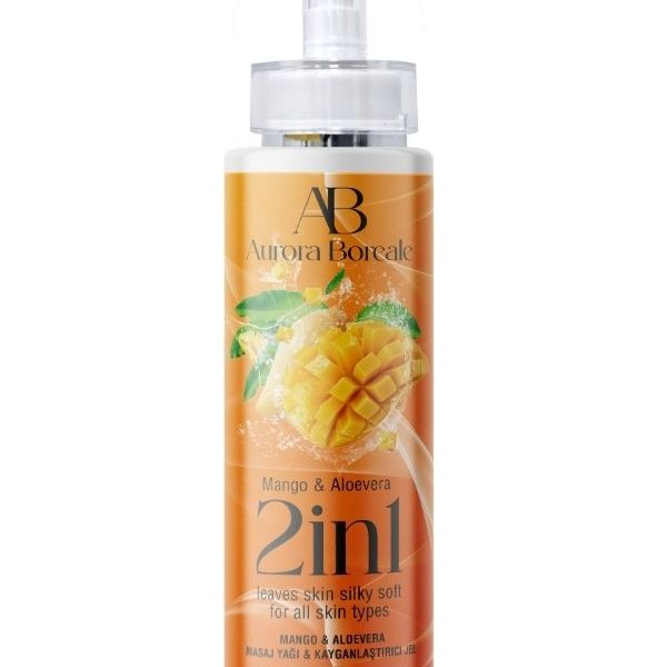 Aurora Boreale 2si1 Arada Mango Alovera Aromalı Masaj Yağı & Kayganlaştırıcı Jel 200 ML