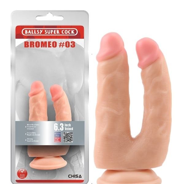 Bromeo Çiftli Kıkırdaklı Gerçekçi Dildo