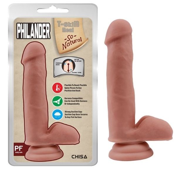 Philander 18cm Kıkırdaklı Gerçekçi Dildo